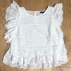 Eyelet lace blouse